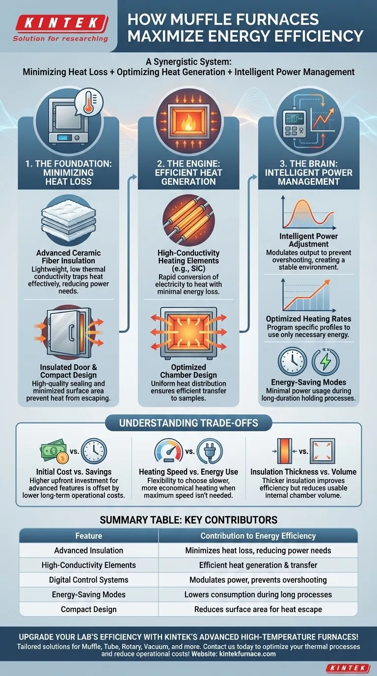 How do muffle furnaces contribute to energy efficiency? Discover Advanced Heat Management for Labs Visual Guide
