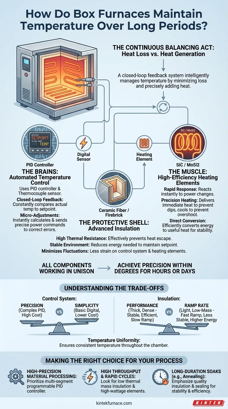 Come i forni a muffola mantengono la temperatura per lunghi periodi? Componenti chiave per un calore stabile Guida Visiva