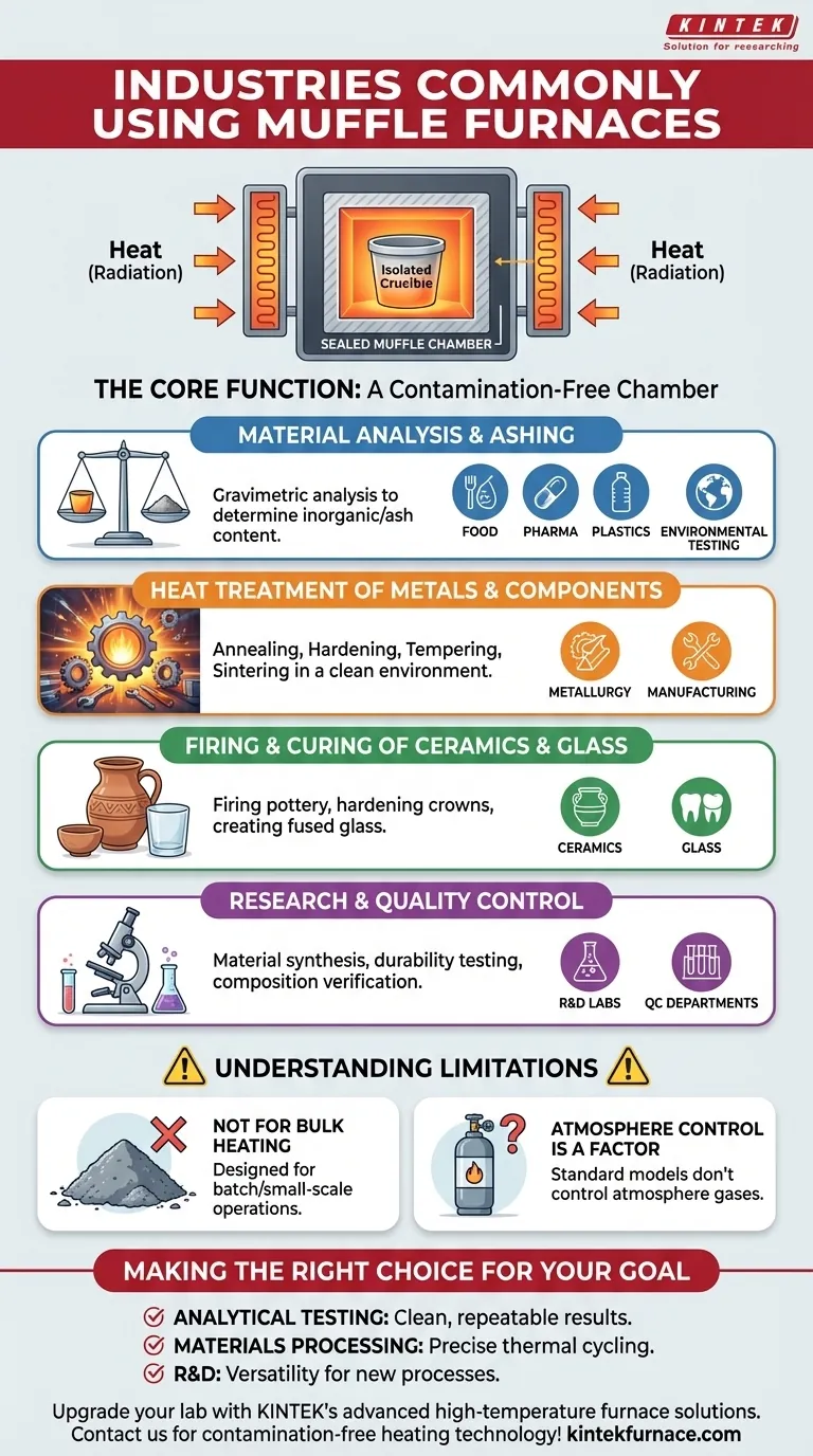 Which industries commonly use muffle furnaces? Essential for Clean High-Temp Processing Visual Guide