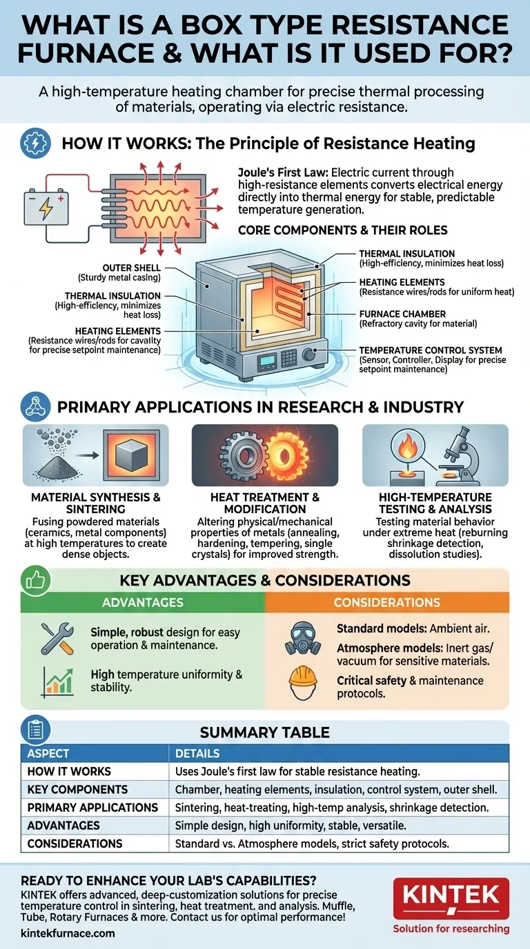 Che cos'è un forno a resistenza a camera e a cosa serve? Scopri le soluzioni di riscaldamento di precisione Guida Visiva
