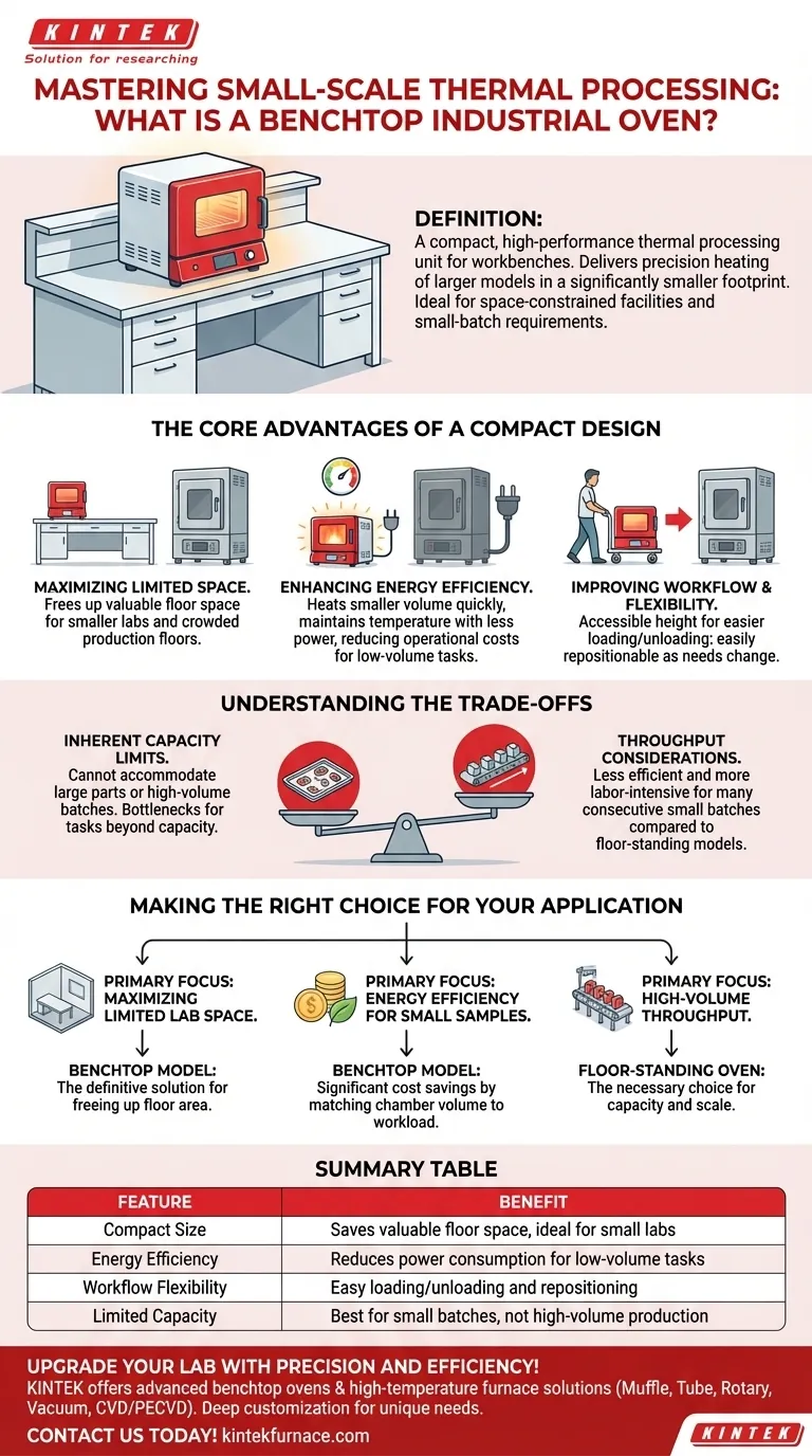 ¿Qué es un horno industrial de sobremesa? Maximice el espacio y la eficiencia en su laboratorio Guía Visual