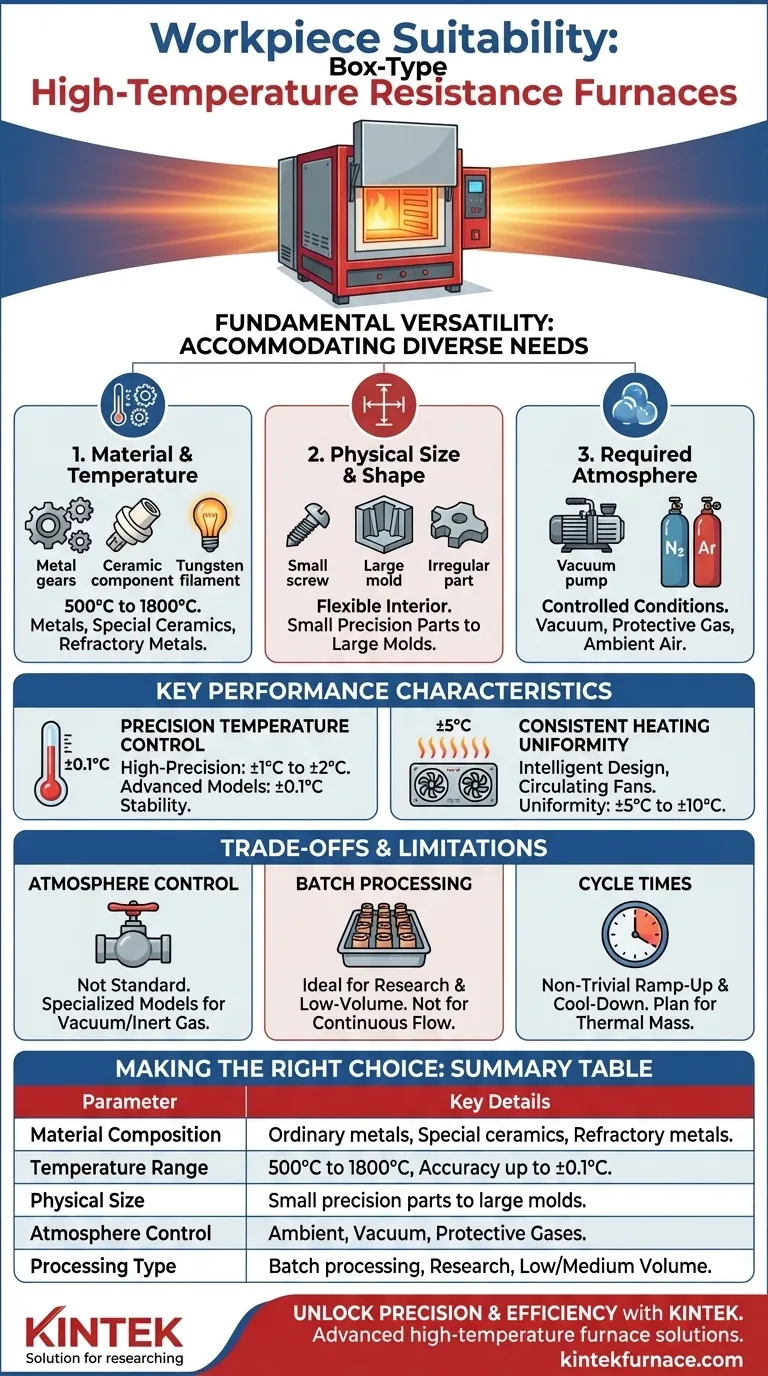 Que tipos de peças são adequadas para fornos de resistência de alta temperatura tipo caixa? Soluções Versáteis para Metais, Cerâmicas e Mais Guia Visual