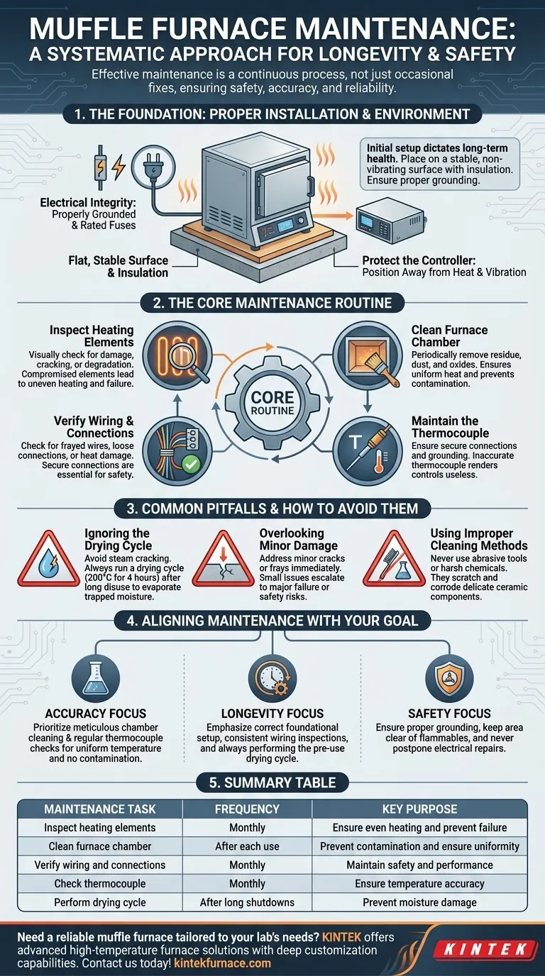 What maintenance is required for a muffle furnace? Ensure Long-Term Reliability and Safety Visual Guide