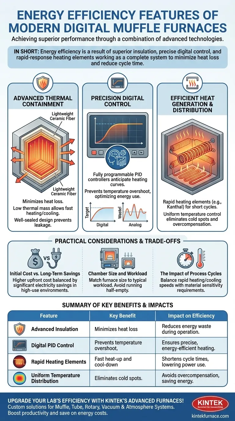 Quali sono le caratteristiche di efficienza energetica dei moderni forni a muffola digitali? Taglia i costi con isolamento avanzato e controllo Guida Visiva