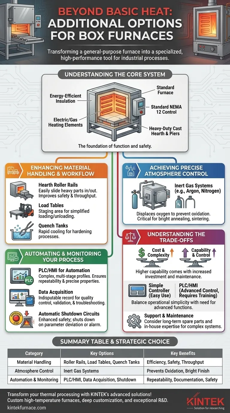 What are some additional options available for Box Furnaces? Enhance Your Thermal Processing Efficiency Visual Guide