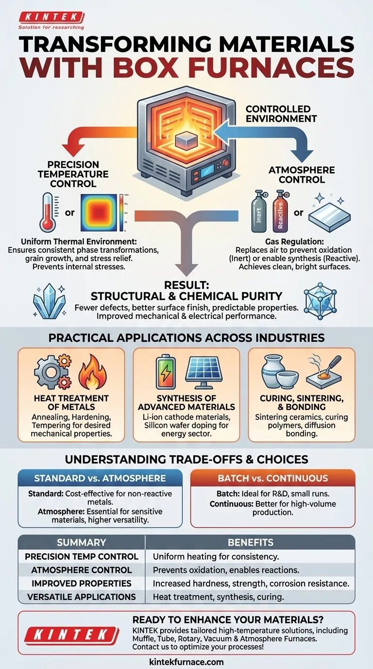 Que vantagens oferecem os fornos de caixa em termos de propriedades dos materiais?Aumenta a resistência, a dureza e a eficiência Guia Visual