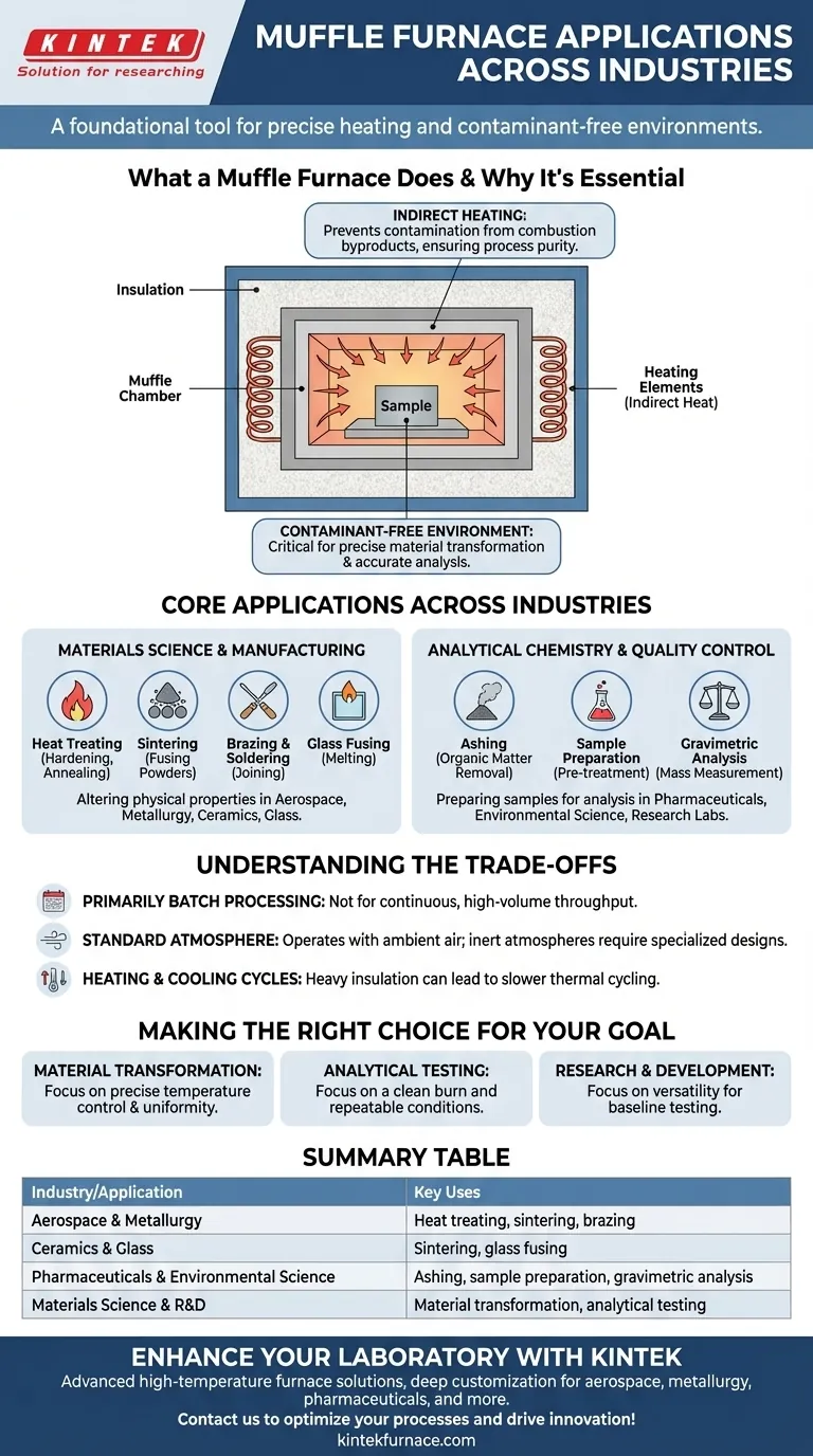 In which industries is the muffle furnace commonly used? Essential for Materials Science and Quality Control Visual Guide