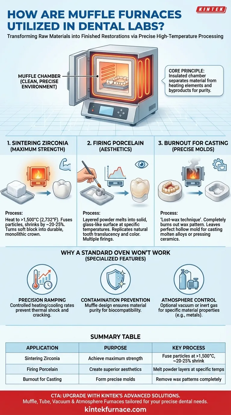 Come vengono utilizzate le fornaci a muffola nei laboratori odontotecnici? Essenziali per restauri dentali di precisione Guida Visiva