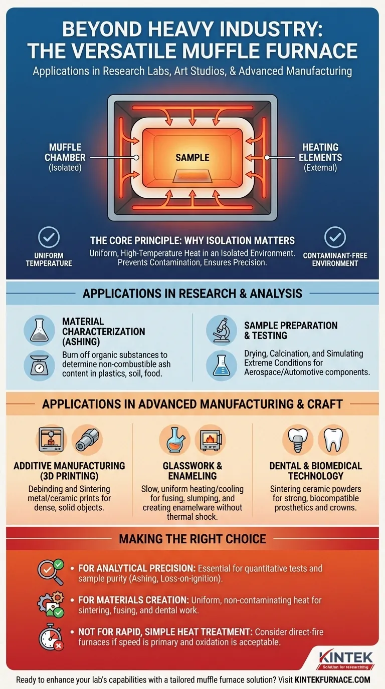 What other applications do muffle furnaces have? Unlock Versatile Uses in Labs and Manufacturing Visual Guide