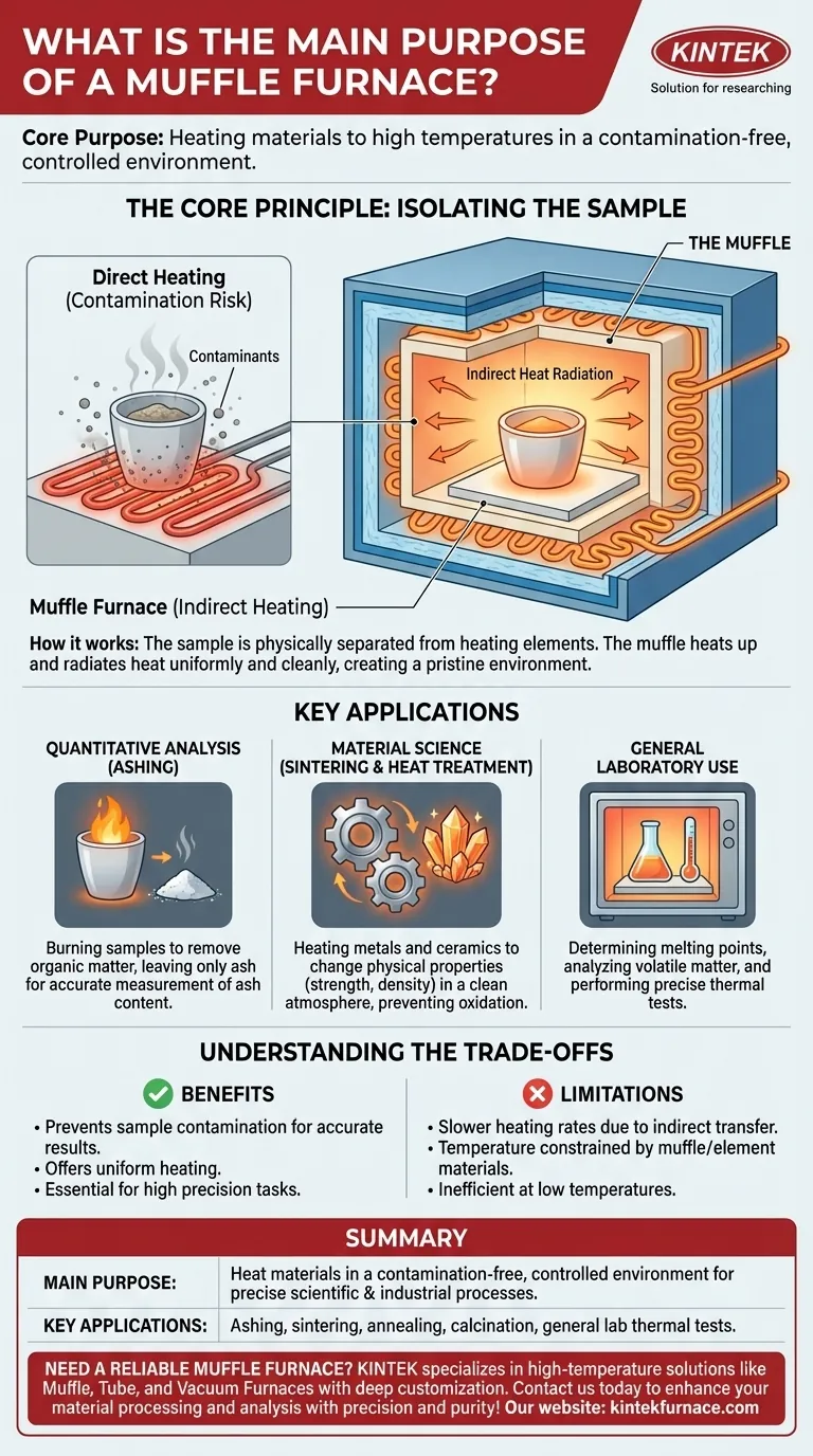 Qual é o principal propósito de um forno mufla? Atingir Aquecimento de Alta Temperatura Livre de Contaminação Guia Visual