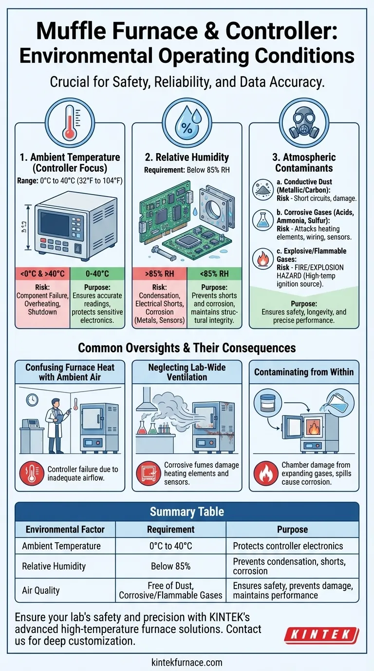 Quais são as condições ambientais para operar uma mufla e seu controlador? Garanta Segurança e Precisão Guia Visual