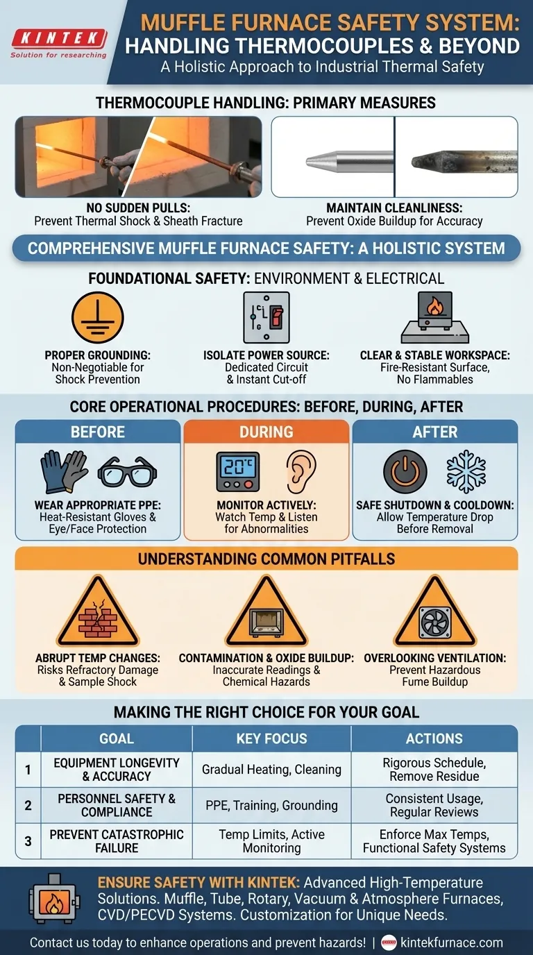 マッフル炉で熱電対を取り扱う際に取るべき安全対策とは？安全な操作のための必須のヒント ビジュアルガイド