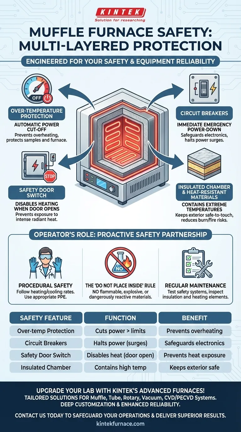 Que caraterísticas de segurança estão incorporadas nos fornos de mufla?Protecções essenciais para laboratórios de alta temperatura Guia Visual