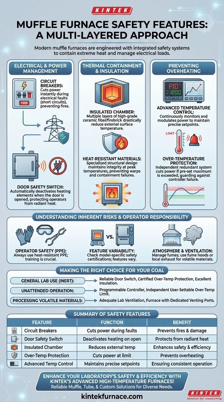 What safety features are included in muffle furnaces? Ensure Operator Protection and Lab Safety Visual Guide