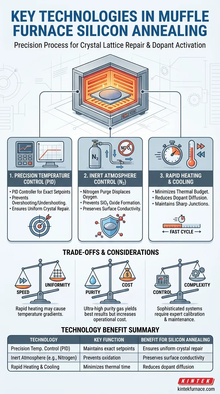 What are the key technologies used in the muffle furnace for annealing silicon-based material? Achieve Precise Thermal Control for Semiconductors Visual Guide