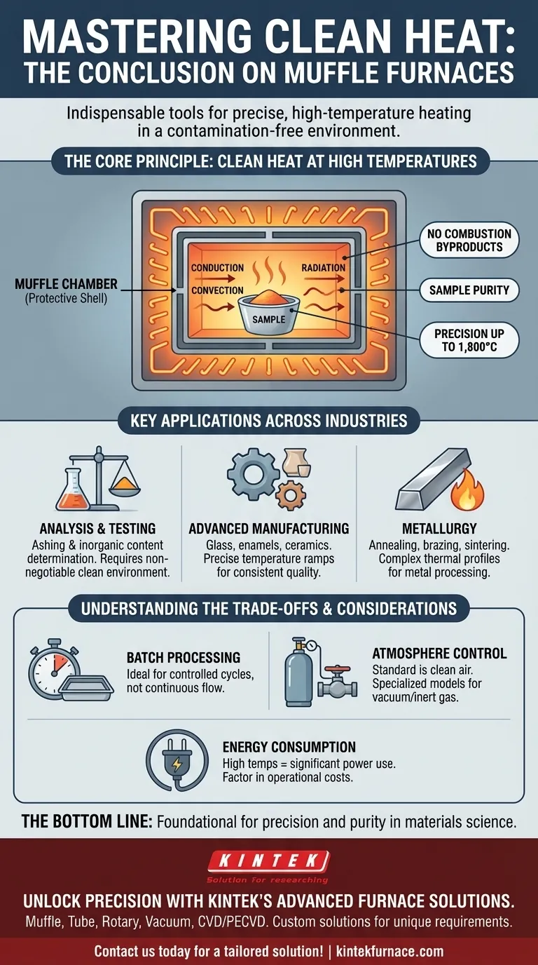 What is the conclusion regarding the use of muffle furnaces? Essential for Clean, High-Temp Processing Visual Guide