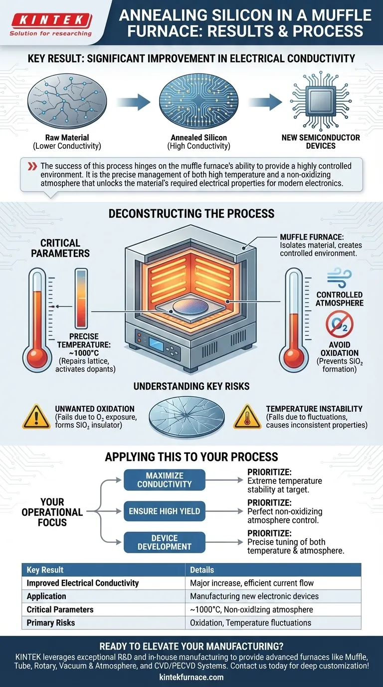 Quali sono stati i risultati della ricottura di materiali a base di silicio in un forno a muffola? Aumentare la conduttività elettrica per i semiconduttori Guida Visiva