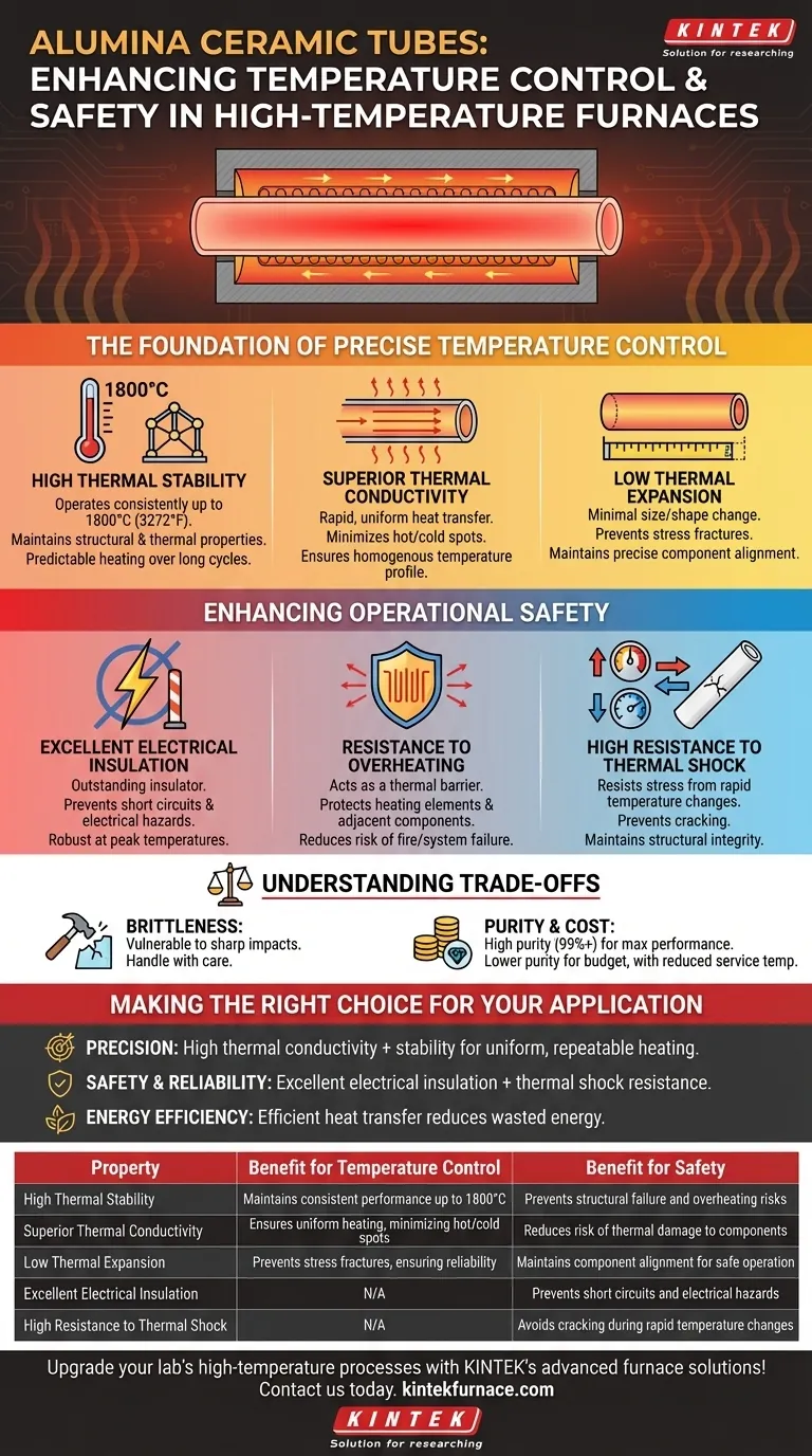 ¿Cómo mejoran los tubos cerámicos de alúmina el control de la temperatura y la seguridad en hornos de alta temperatura? Mejore la precisión y la seguridad hasta los 1800 °C Guía Visual