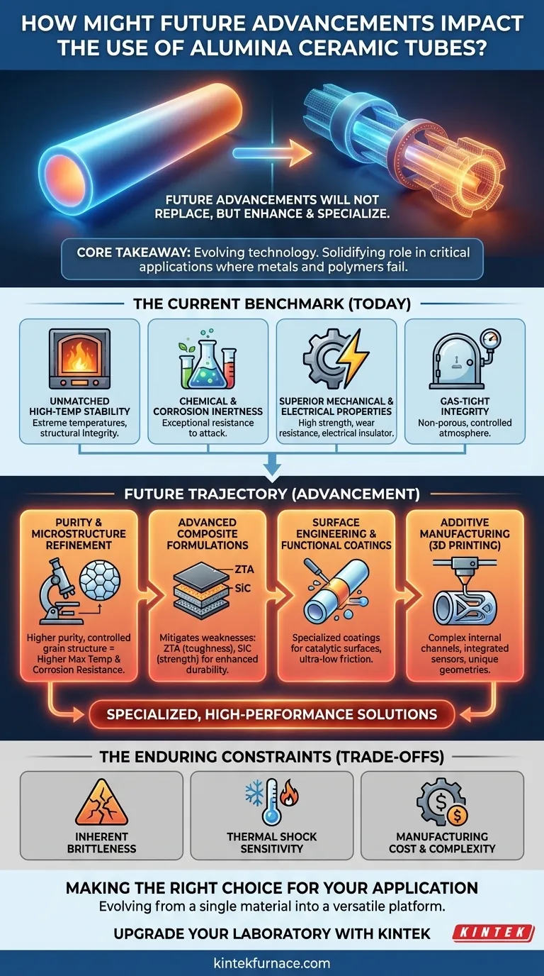 ¿Cómo podrían los futuros avances impactar el uso de los tubos de cerámica de alúmina? Mejoras en el rendimiento y la especialización Guía Visual
