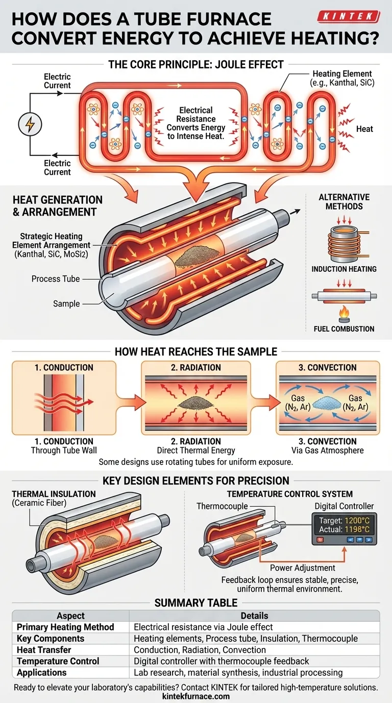 管式炉如何将能量转化为热量以实现加热？掌握实验室精确控温技术 图解指南