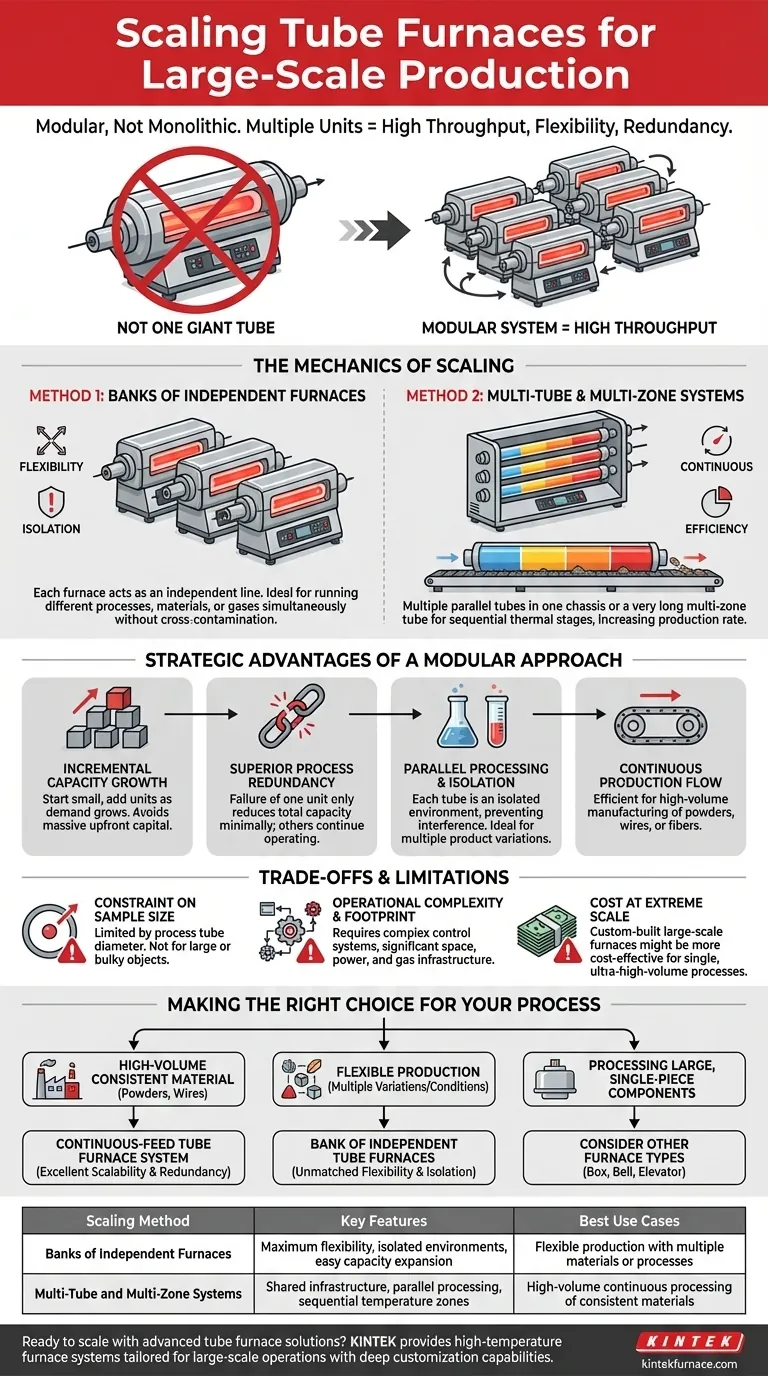 튜브로(Tube Furnace)를 대규모 생산에 맞게 확장하는 방법은 무엇일까요? 모듈식 시스템으로 처리량을 높이세요 시각적 가이드
