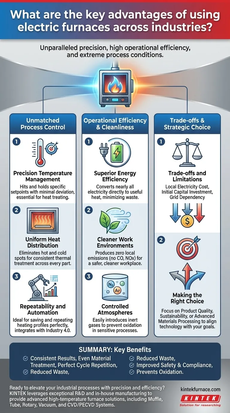 What are the key advantages of using electric furnaces across industries? Boost Efficiency and Precision in Your Processes Visual Guide