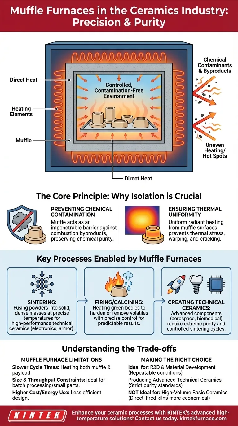 How are muffle furnaces utilized in the ceramics industry? Essential for Precision Firing and Sintering Visual Guide