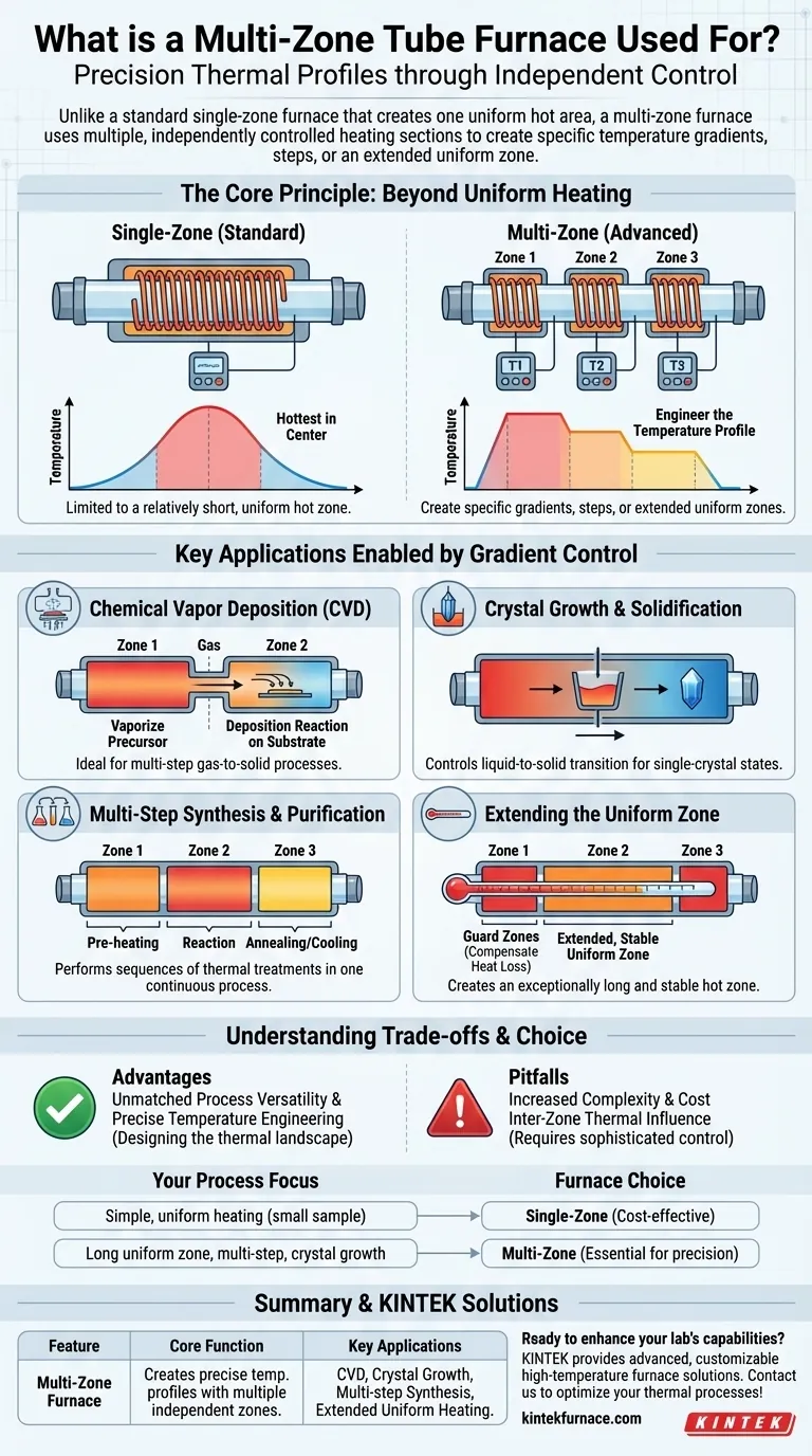 다중 영역 튜브 전기로는 무엇에 사용됩니까? 첨단 재료를 위한 정밀 열처리 잠금 해제 시각적 가이드