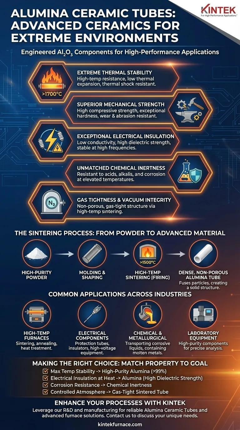 ¿Qué son los tubos de cerámica de alúmina y por qué se consideran cerámicas avanzadas? Descubra Soluciones de Alto Rendimiento para Entornos Extremos Guía Visual
