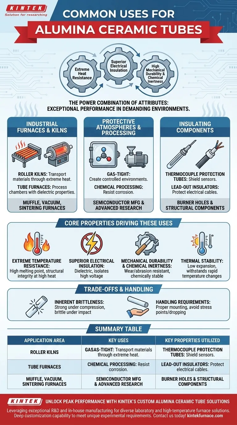 ما هي الاستخدامات الشائعة لأنابيب الألومينا السيراميكية؟ مثالية لدرجات الحرارة العالية والعزل ومقاومة التآكل دليل مرئي