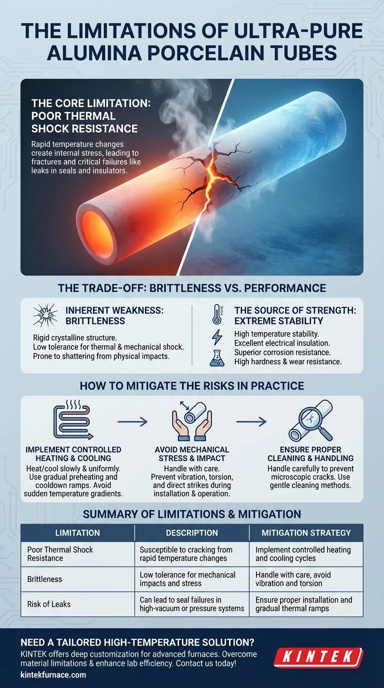 Quali sono i limiti della porcellana di allumina ultrapura? Gestire la fragilità per un uso affidabile ad alta temperatura Guida Visiva
