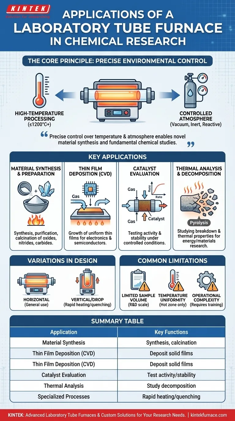 实验室管式炉在化学研究中有哪些应用？解锁精确高温合成 图解指南