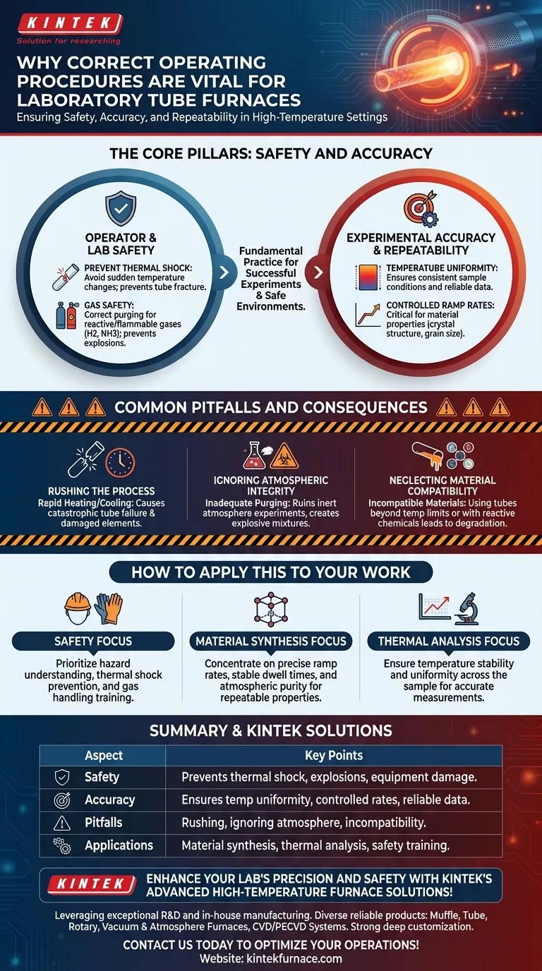 Why are correct operating procedures important for laboratory tube furnaces? Ensure Safety and Accuracy in Your Experiments Visual Guide