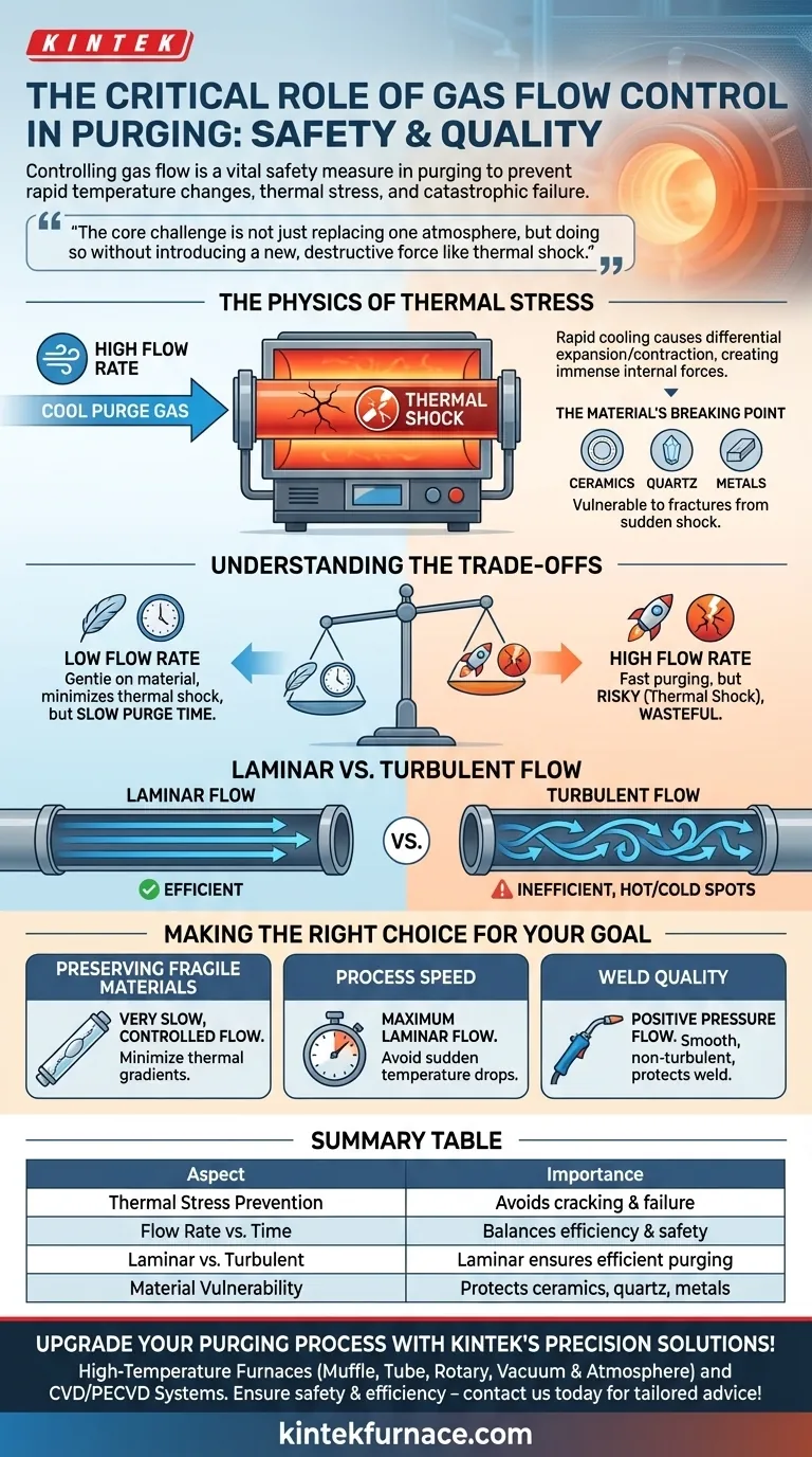 Quelle est l'importance du contrôle des débits de gaz pendant la purge ?Assurer la stabilité et la sécurité du processus Guide Visuel