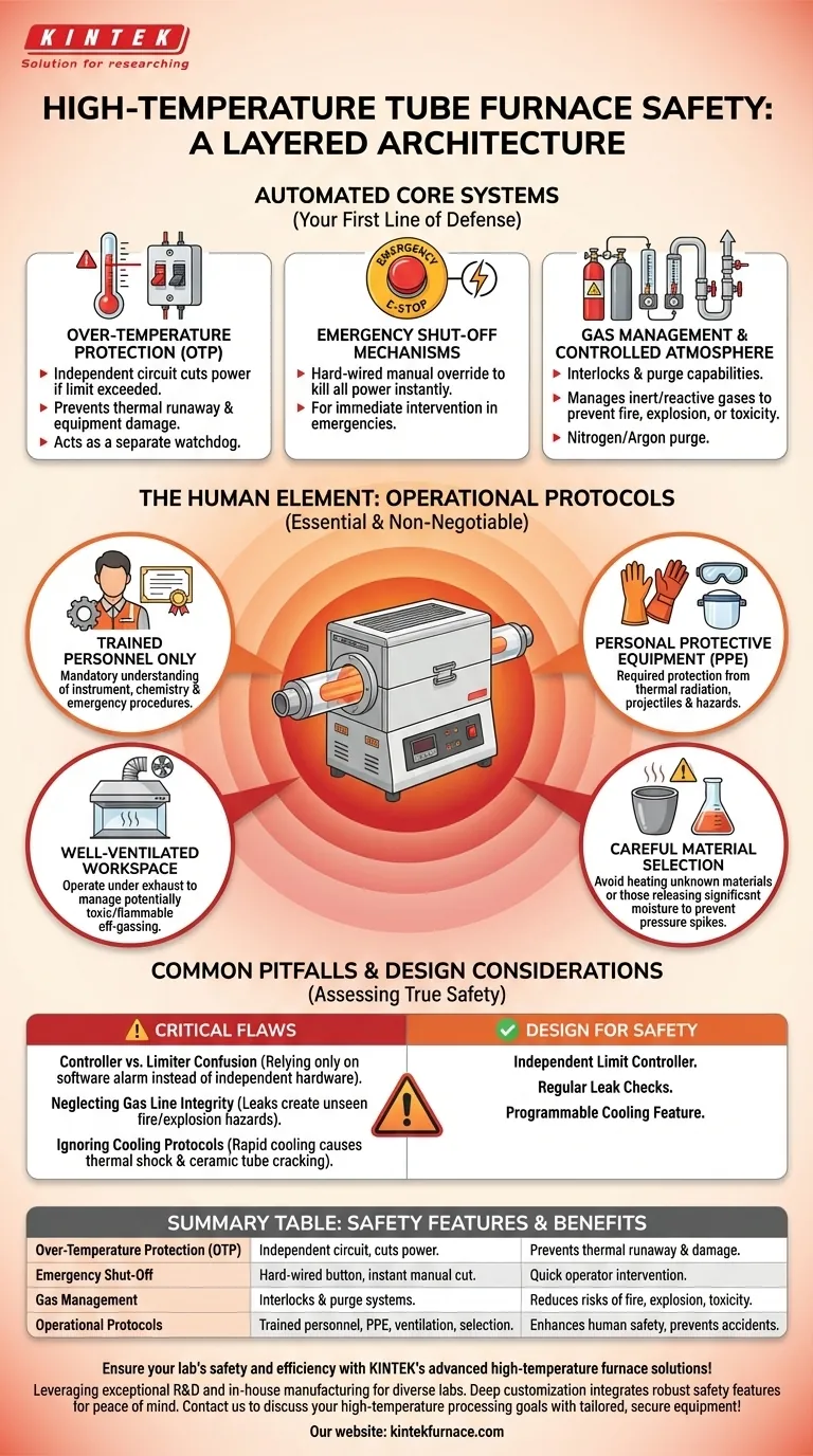What safety features are included in a High Temperature Tube Furnace? Ensure Safe Operation in Extreme Heat Visual Guide