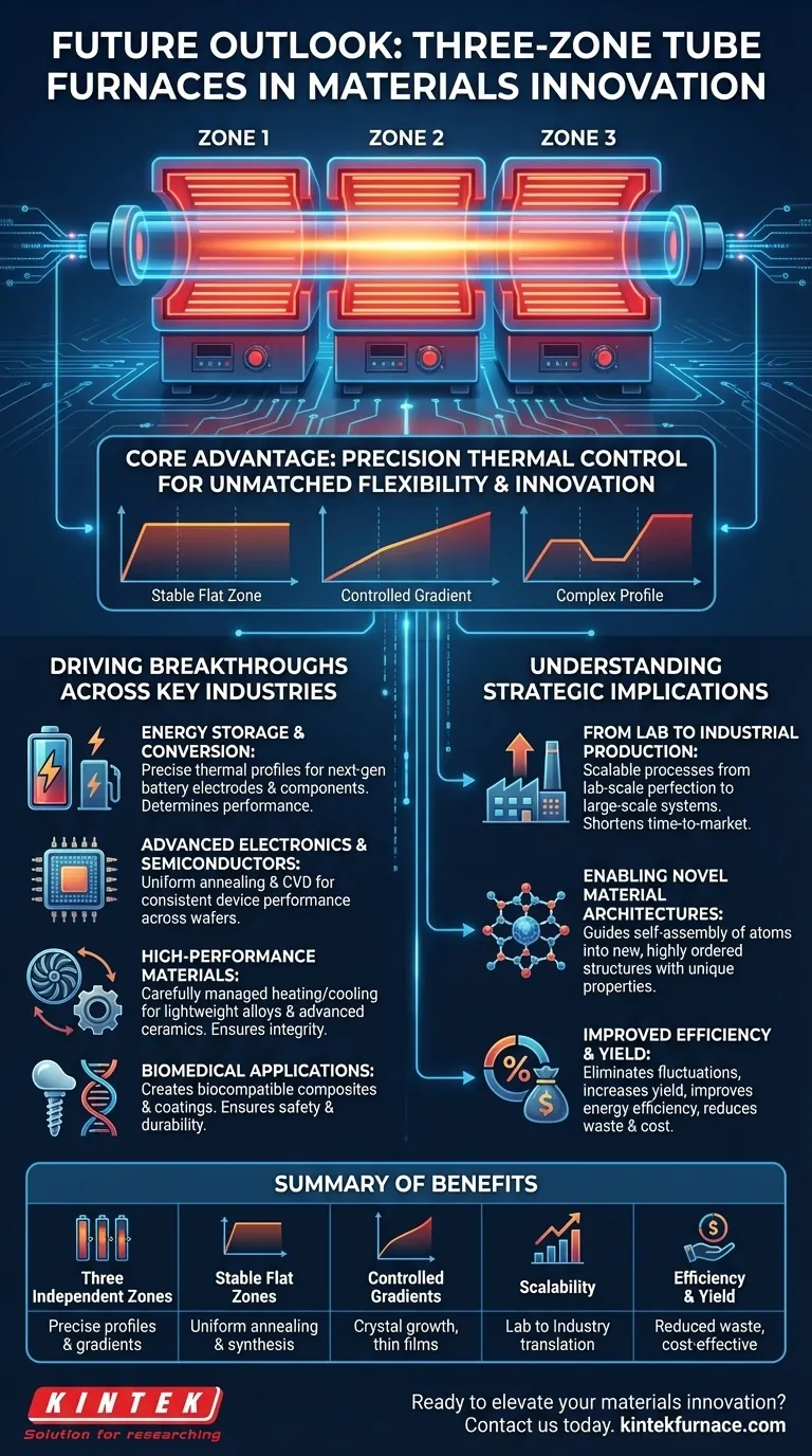 材料革新における三相管状炉の将来展望は？先進材料のための精度を解き放つ ビジュアルガイド