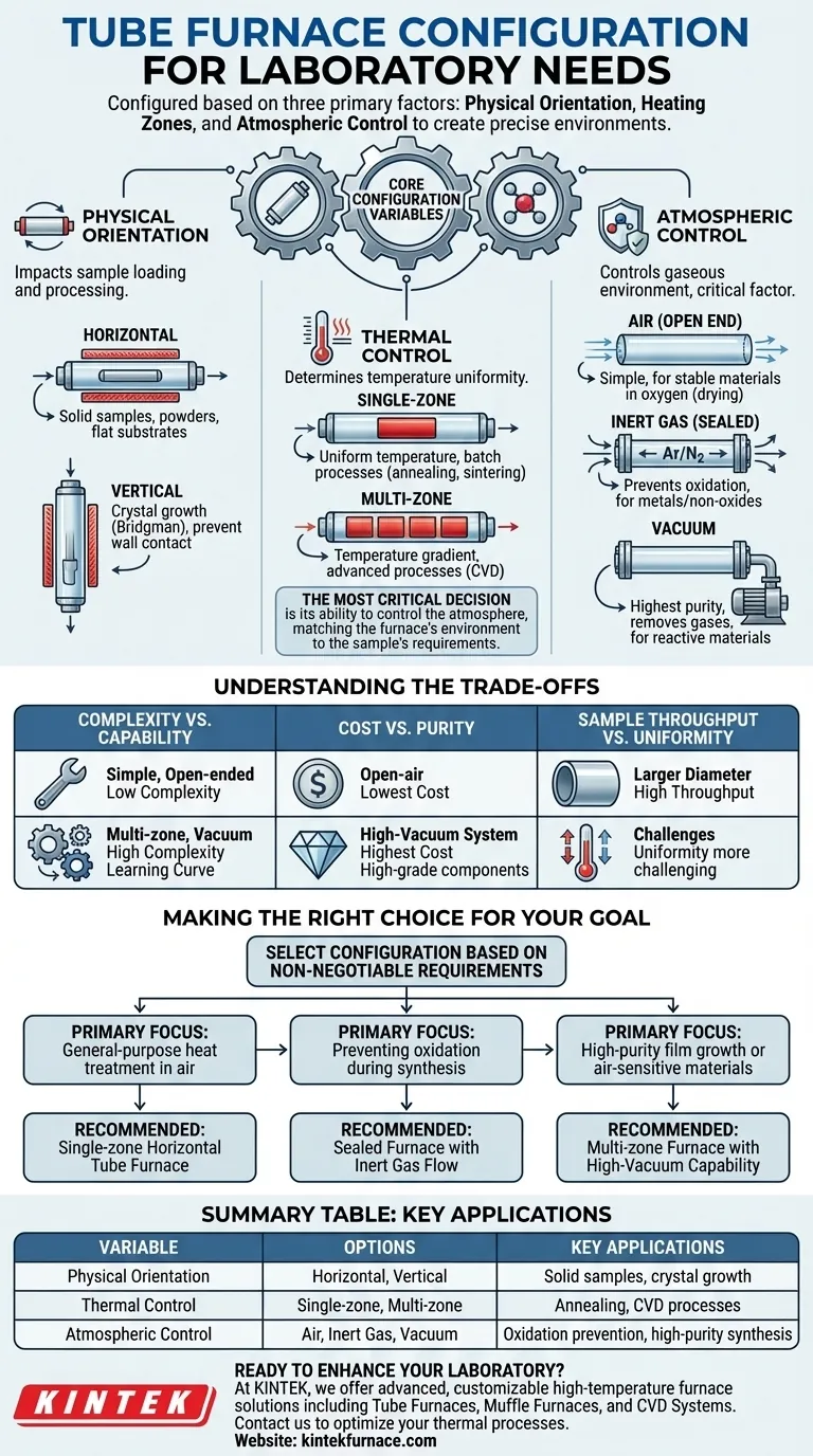 Wie können Rohröfen für unterschiedliche Laboranforderungen konfiguriert werden? Optimieren Sie die thermischen Prozesse Ihres Labors Visuelle Anleitung