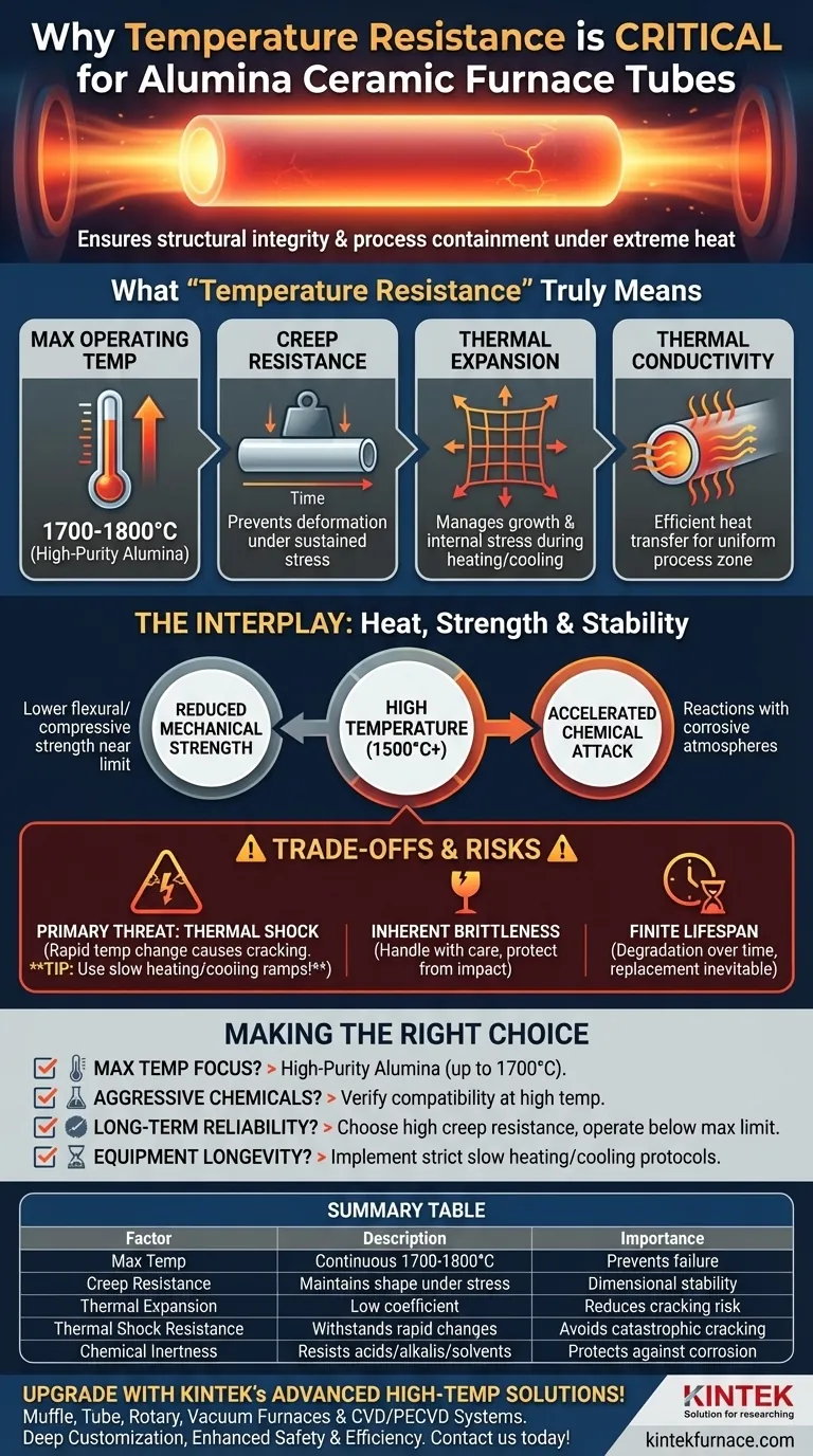 Perché la resistenza alla temperatura è importante per i tubi da forno in ceramica di allumina? Garantire sicurezza e prestazioni nei processi ad alta temperatura Guida Visiva