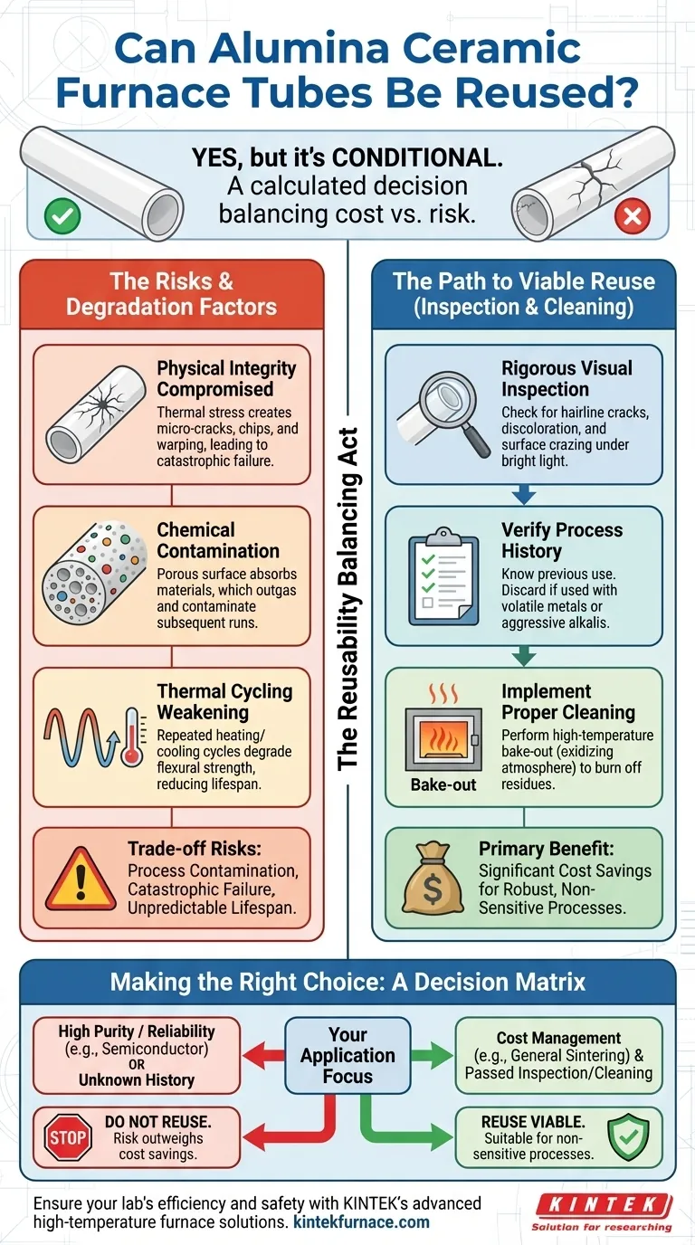 هل يمكن إعادة استخدام أنابيب الفرن المصنوعة من سيراميك الألومينا؟ تعظيم توفير التكاليف والسلامة دليل مرئي