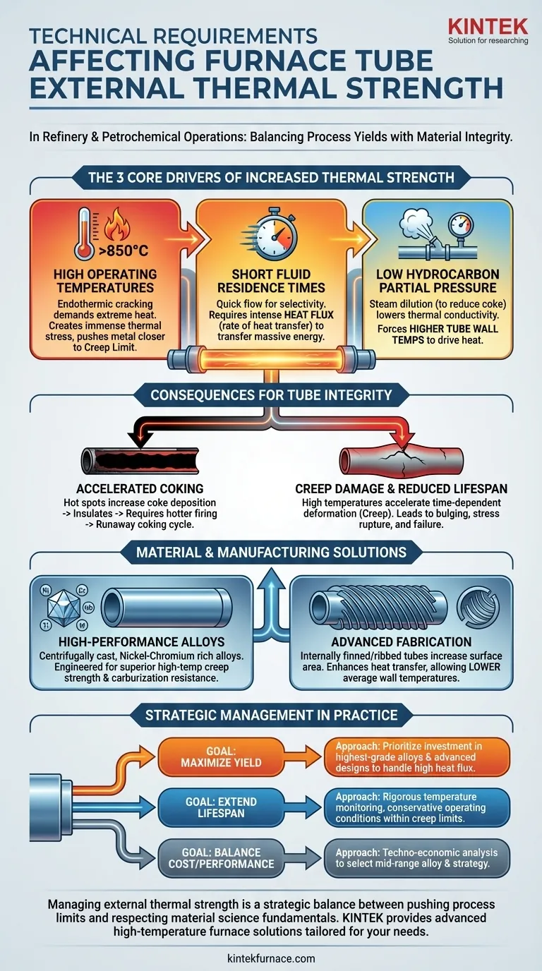 Welche technischen Anforderungen beeinflussen die externe thermische Festigkeit von Ofenrohren? Optimierung für Hochtemperaturanwendungen Visuelle Anleitung