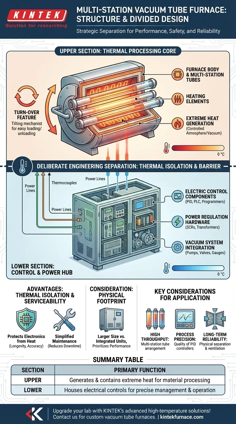 다중 스테이션 진공 튜브로의 구조는 어떻게 나뉘어 있습니까? 실험실 열처리 공정을 최적화하세요 시각적 가이드