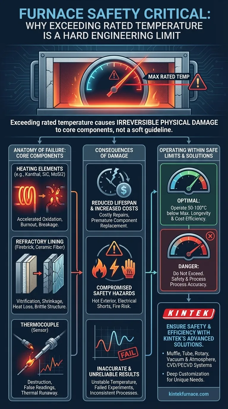 Perché la temperatura del forno non dovrebbe superare la temperatura nominale? Evitare danni e garantire la sicurezza Guida Visiva
