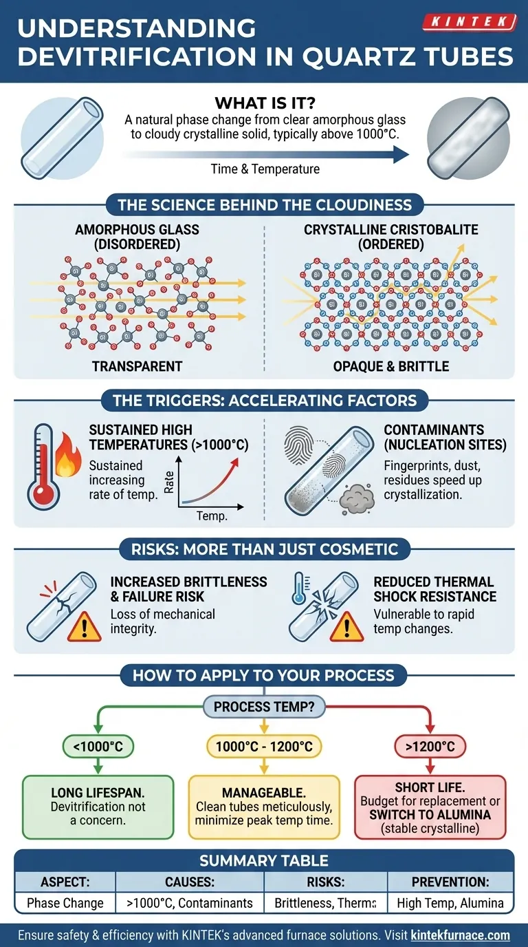 ما هو فقدان التبلور في أنابيب الكوارتز؟ فهم أسبابه ومخاطره لسلامة الفرن دليل مرئي