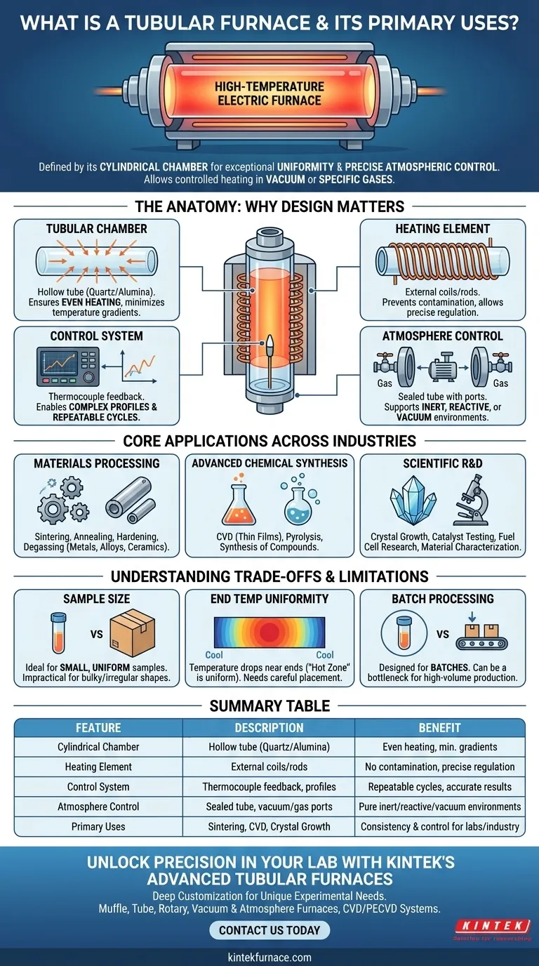 O que é um forno tubular e quais são as suas principais utilizações? Essencial para precisão e uniformidade em alta temperatura Guia Visual