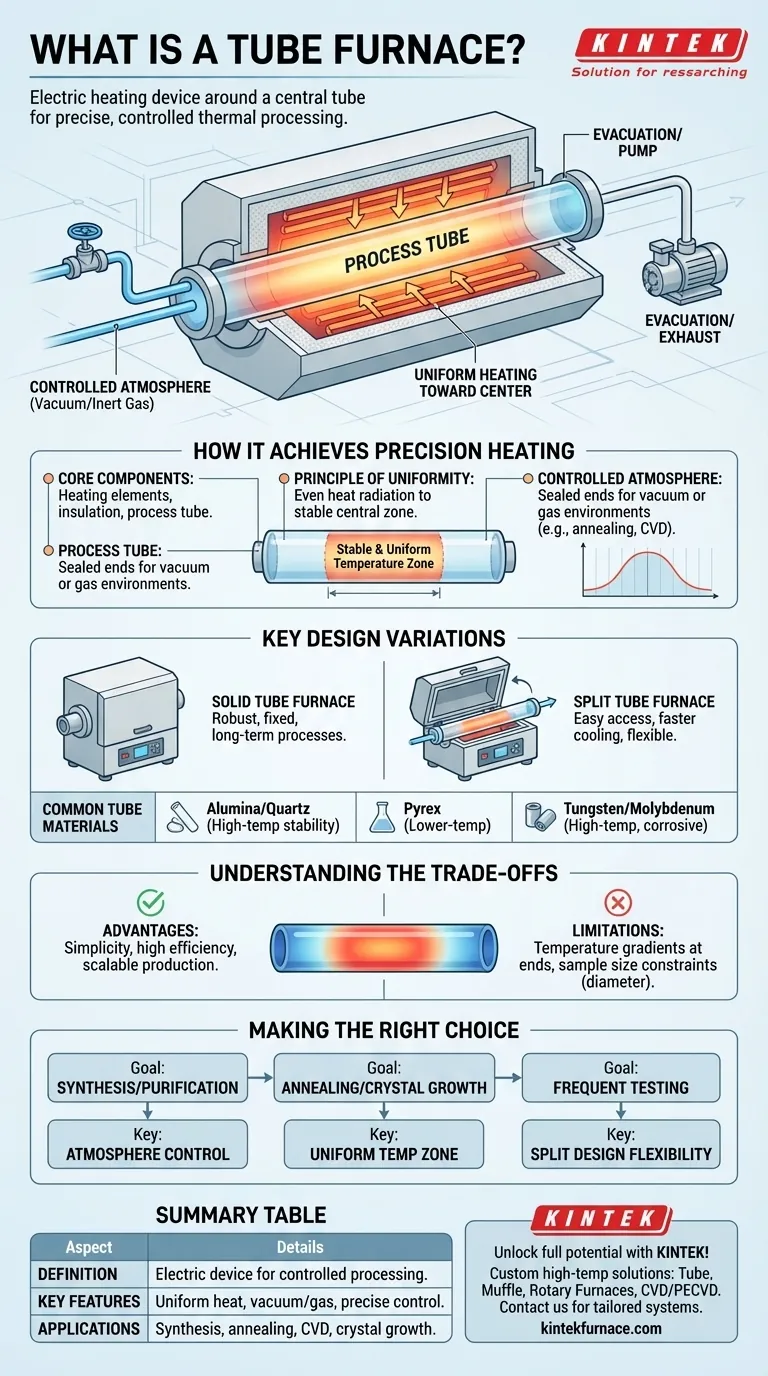 What is a Tube Furnace? Master Precision Heating for Sensitive Materials Visual Guide