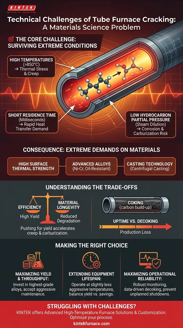 С какими техническими проблемами сопряжено крекинг в трубчатых печах? Освойте пределы экстремального тепла и материалов Визуальное руководство