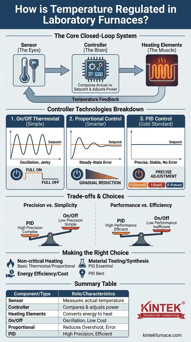 実験炉の温度調節はどのように行われていますか？信頼できる結果を得るための精密制御 ビジュアルガイド