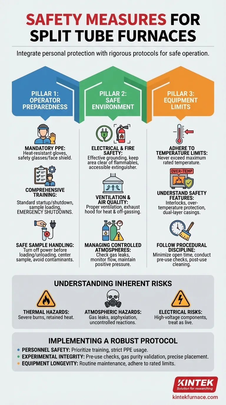 분할관상로 작동 시 따라야 할 안전 수칙은 무엇입니까? 안전하고 효율적인 실험실 운영 보장 시각적 가이드