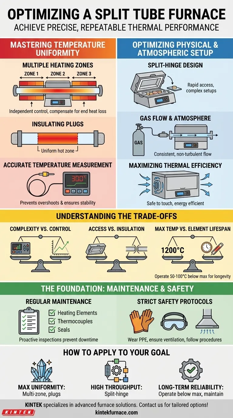 What are the key takeaways for optimizing a split tube furnace? Boost Precision and Efficiency in Your Lab Visual Guide