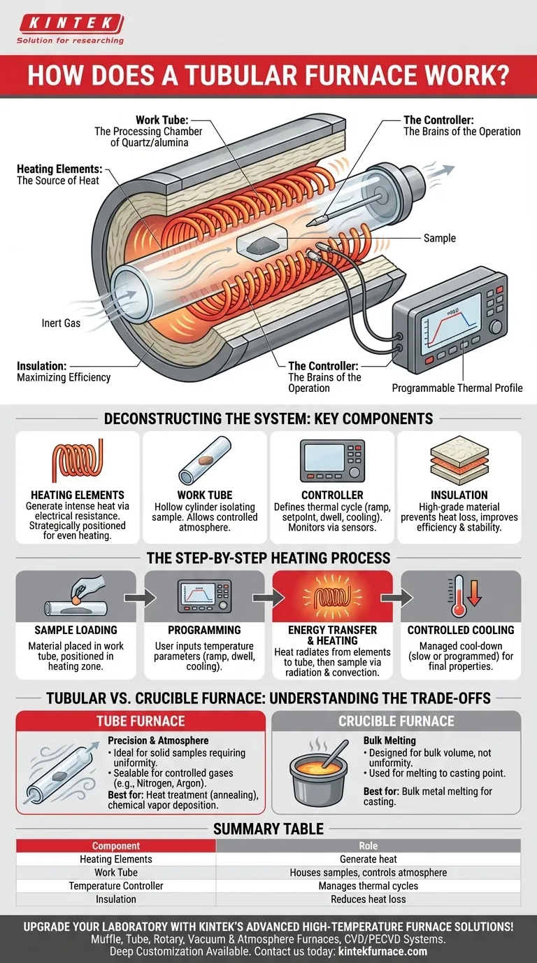 Come funziona una fornace tubolare? Ottieni un calore preciso e uniforme per il tuo laboratorio Guida Visiva